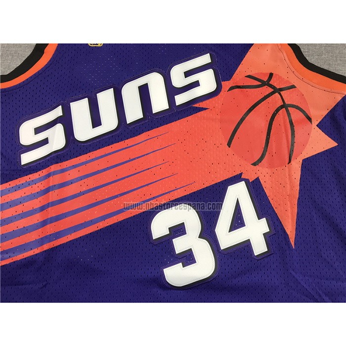 Camiseta Phoenix Suns Charles Barkley NO 34 Mitchell & Ness 1992-93 Violeta